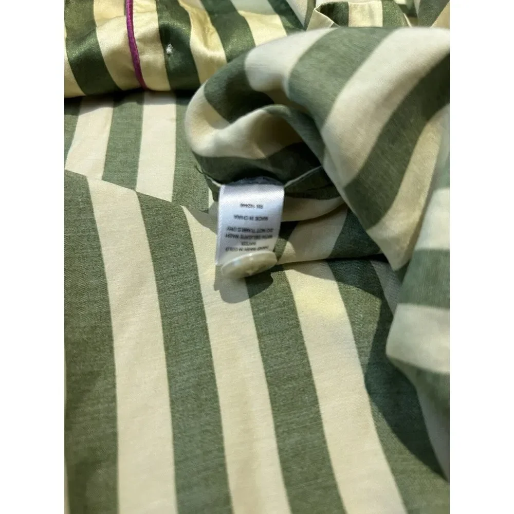 Morgan Lane Katelyn Sleep Shirt Top‎ Silk Blend Button Up Sz Small Anthropologie